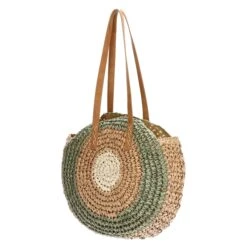 PE Florence Straw Summer Schoudertas Natuur Groen 9 PE Florence Straw Summer Schoudertas Natuur Groen -Diverse Tassen image 10963