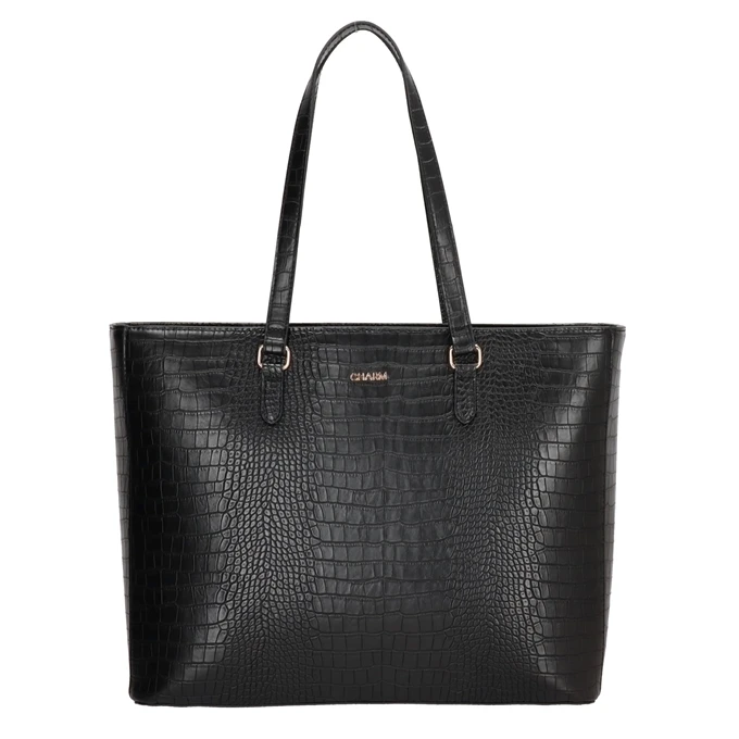 Charm London Midwood Shopper 15.6 Inch Laptopvak Black Croco 3 Charm London Midwood Shopper 15.6 Inch Laptopvak Black Croco