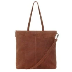 Mozz Momsbag Snake Shopper Cognac