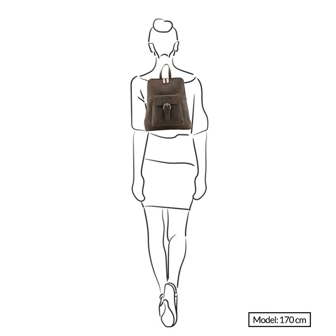 Bear Design Dark Nature Rugtas Brown 4 Bear Design Dark Nature Rugtas Brown - Afbeelding 2