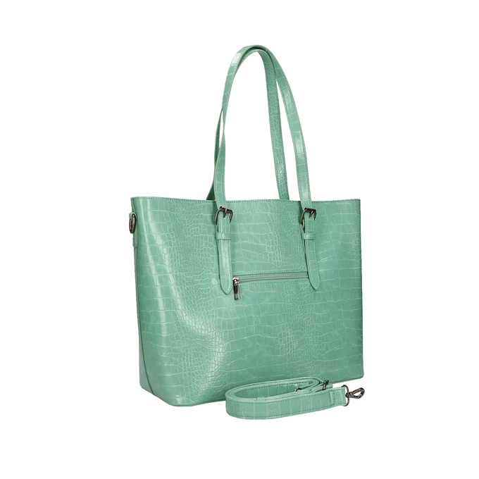 Orta Nova Brescia Shopper Croco Neptune Green 5 Orta Nova Brescia Shopper Croco Neptune Green - Afbeelding 3