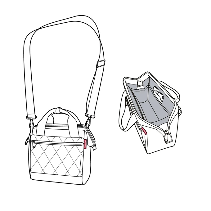 Reisenthel Travelling Allrounder Cross Rhombus Black 6 Reisenthel Travelling Allrounder Cross Rhombus Black - Afbeelding 4