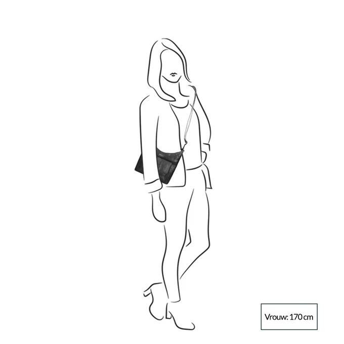 Spikes & Sparrow Bronco Dames Casual Schoudertas Black 4 Spikes & Sparrow Bronco Dames Casual Schoudertas Black - Afbeelding 2