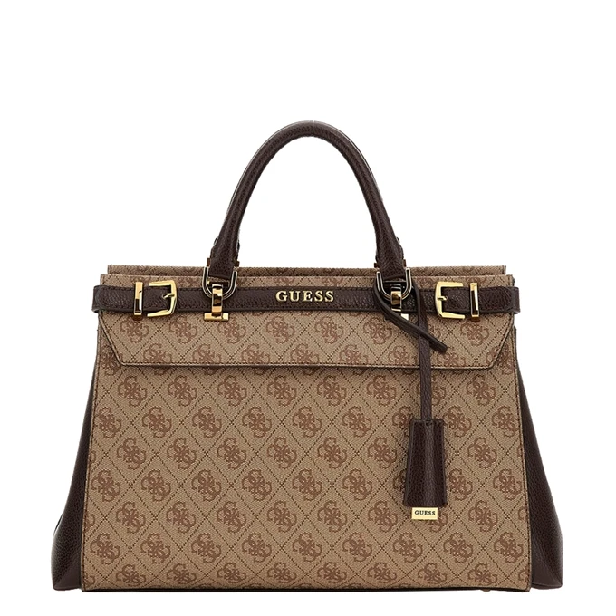 Guess Sestri Logo Luxury Satchel Latte Logo/brown 3 Guess Sestri Logo Luxury Satchel Latte Logo/brown