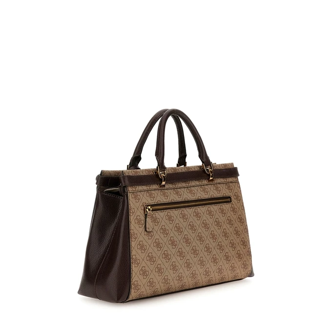 Guess Sestri Logo Luxury Satchel Latte Logo/brown 4 Guess Sestri Logo Luxury Satchel Latte Logo/brown - Afbeelding 2