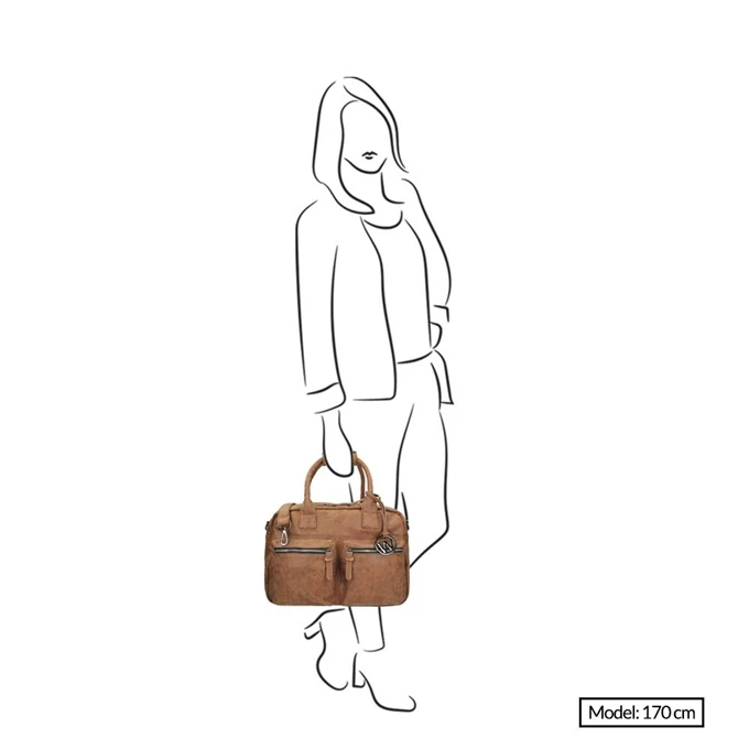 Wimona Alessia Schoudertas Cognac 4 Wimona Alessia Schoudertas Cognac - Afbeelding 2