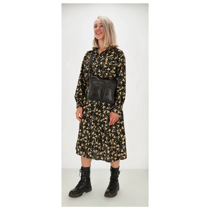 Micmacbags Porto Schoudertas IIIII Zwart 4 Micmacbags Porto Schoudertas IIIII Zwart - Afbeelding 2