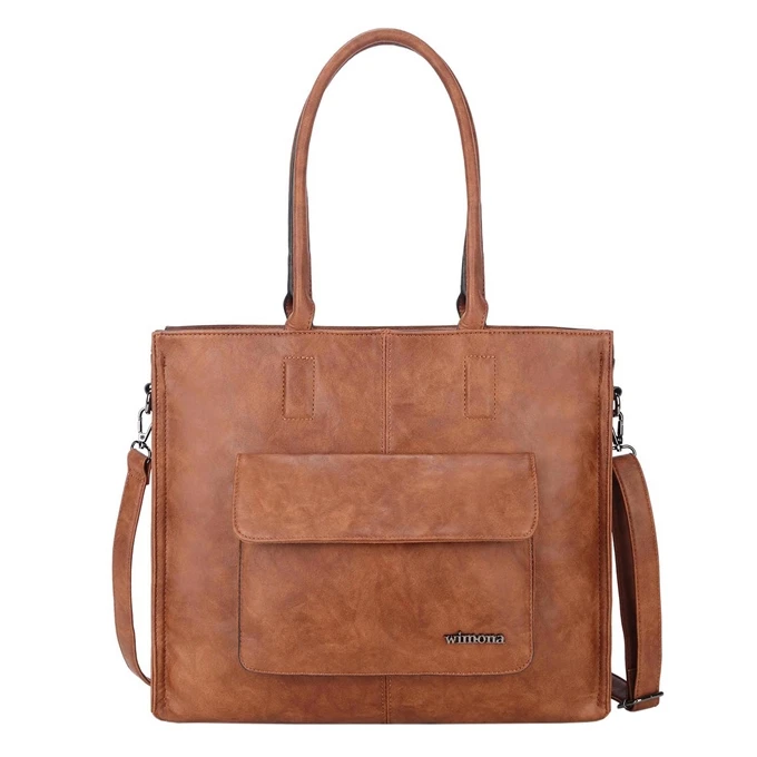 Wimona Fantasia Laptoptas 14'' Cognac 3 Wimona Fantasia Laptoptas 14'' Cognac