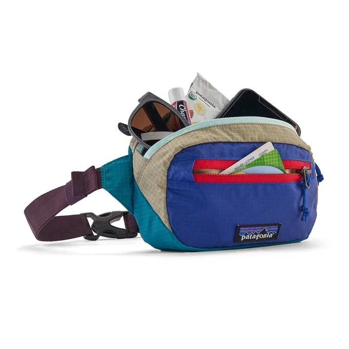 Patagonia Ultralight Black Hole Mini Hip Pack Patchwork Belay Blue 7 Patagonia Ultralight Black Hole Mini Hip Pack Patchwork Belay Blue - Afbeelding 5