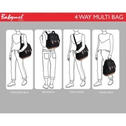 Babymel Robyn Convertible Backpack Black -Diverse Tassen image 13699