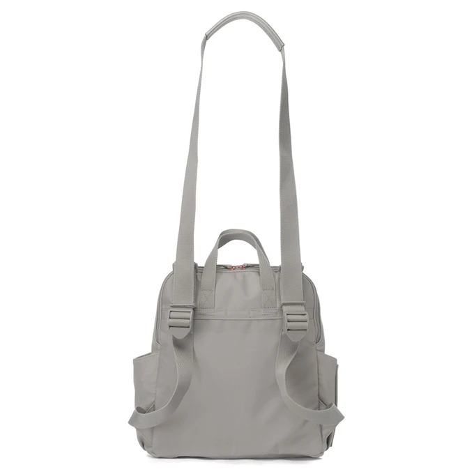 Babymel Robyn Convertible Backpack Faux Leather Pale Grey 6 Babymel Robyn Convertible Backpack Faux Leather Pale Grey - Afbeelding 4