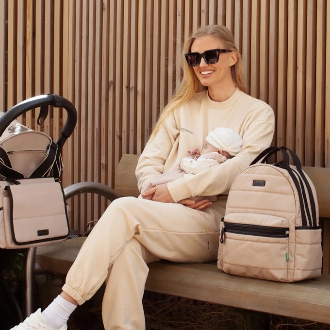 Babymel Lola Eco Quilt Backpack Luiertas Fawn 10 Babymel Lola Eco Quilt Backpack Luiertas Fawn - Afbeelding 8