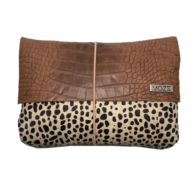 Mozz Luier Etui Camel Croco Baby Cheetah Beige 4 Mozz Luier Etui Camel Croco Baby Cheetah Beige - Afbeelding 2