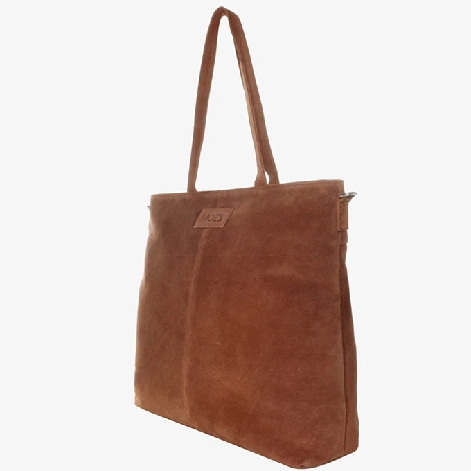 Mozz Momsbag Shopper Suede Cognac 4 Mozz Momsbag Shopper Suede Cognac - Afbeelding 2