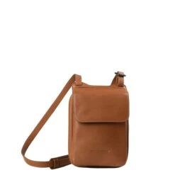 Aunts & Uncles Jamies Orchard Tulip Phone Bag Cognac