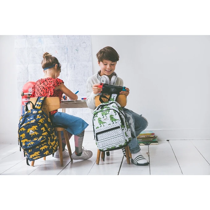 Little Legends Dino Backpack L Groen / Wit 4 Little Legends Dino Backpack L Groen / Wit - Afbeelding 2