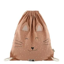 Trixie Mrs. Cat Drawstring Bag Brown
