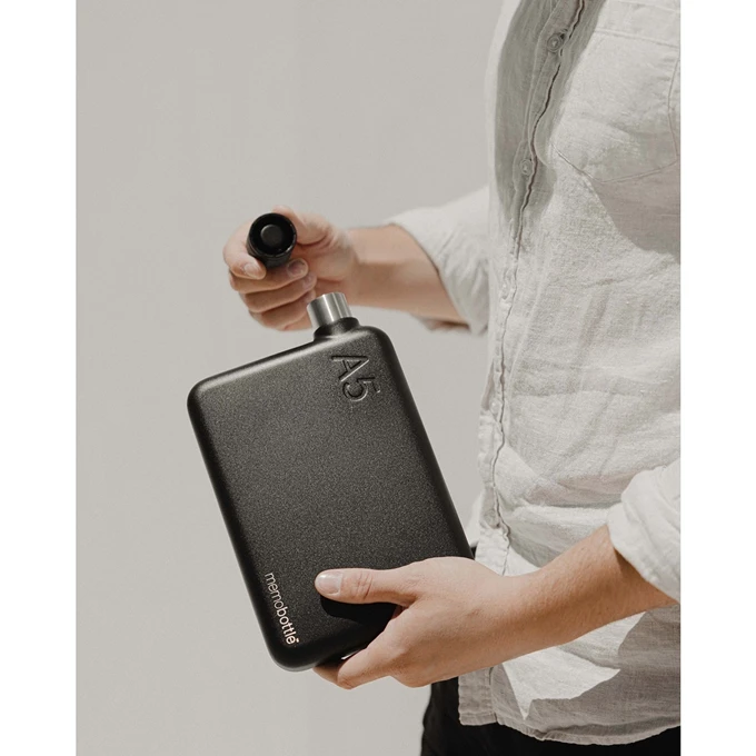 Memobottle A5 Bottle Stainless Steel 1050ml Black 5 Memobottle A5 Bottle Stainless Steel 1050ml Black - Afbeelding 3