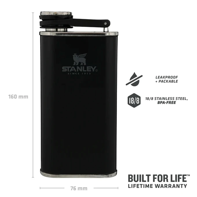 Stanley The Easy-Fill Wide Mouth Flask 0.23L Matte Black Pebble 6 Stanley The Easy-Fill Wide Mouth Flask 0.23L Matte Black Pebble - Afbeelding 4