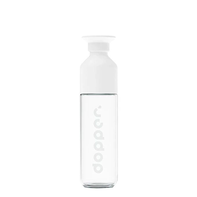 Dopper Glass Drinkfles 400 Ml White 3 Dopper Glass Drinkfles 400 Ml White