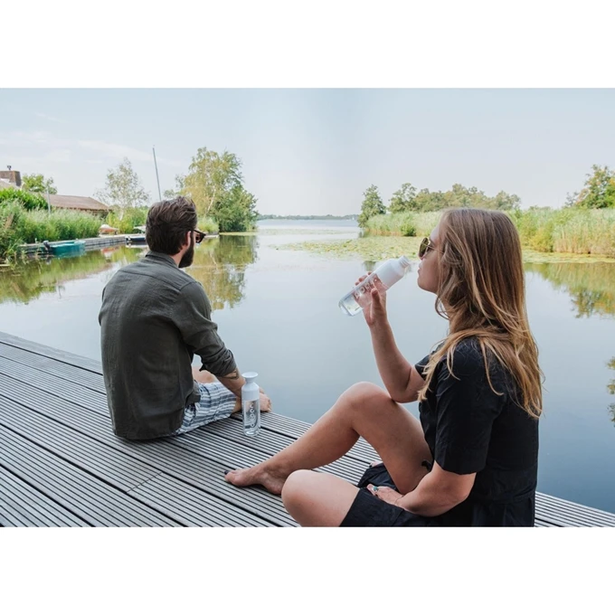 Dopper Glass Drinkfles 400 Ml White 4 Dopper Glass Drinkfles 400 Ml White - Afbeelding 2