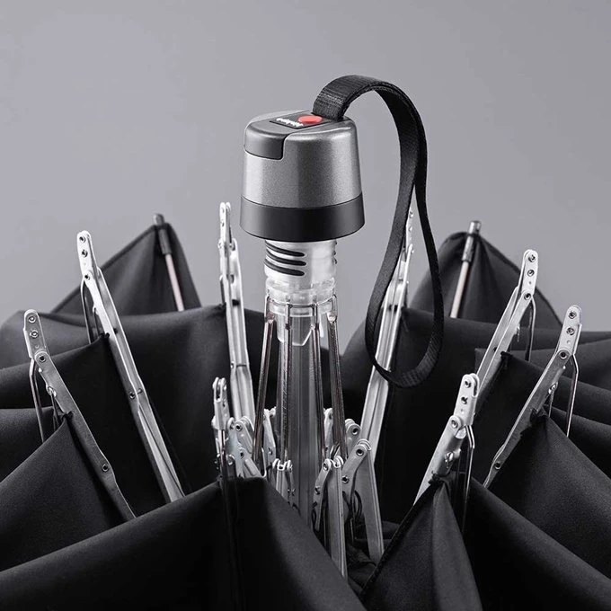 Knirps T.760 Stick Automatic Paraplu Dot Art Red 5 Knirps T.760 Stick Automatic Paraplu Dot Art Red - Afbeelding 3