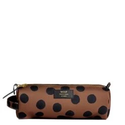Wouf Dots School Pencil Case Camel