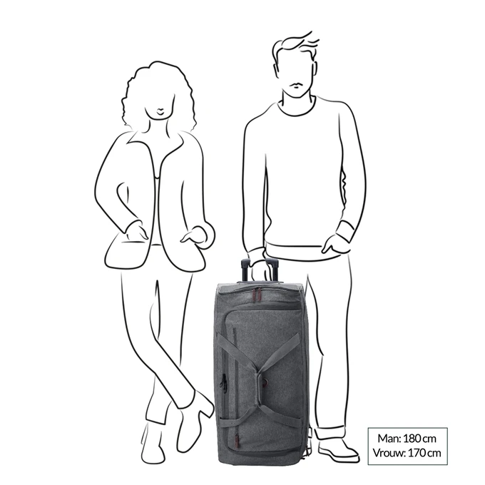 Delsey Maubert 2.0 Trolley Duffle Bag 77 Blue 4 Delsey Maubert 2.0 Trolley Duffle Bag 77 Blue - Afbeelding 2