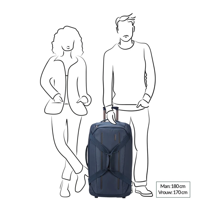 Thule Crossover 2 Wheeled Duffel Dress Blue 4 Thule Crossover 2 Wheeled Duffel Dress Blue - Afbeelding 2