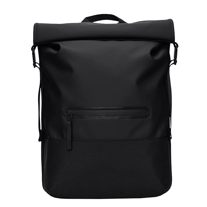 Rains Trail Rolltop Backpack W3 Black 3 Rains Trail Rolltop Backpack W3 Black
