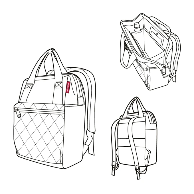 Reisenthel Travelling Allrounder R Rhombus Midnight Gold 7 Reisenthel Travelling Allrounder R Rhombus Midnight Gold - Afbeelding 5