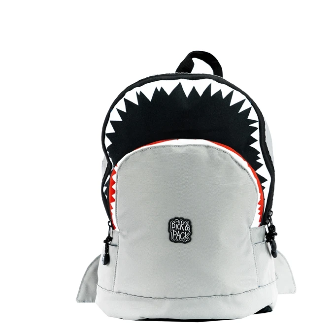 Pick & Pack Shark Shape Backpack M Grey 3 Pick & Pack Shark Shape Backpack M Grey