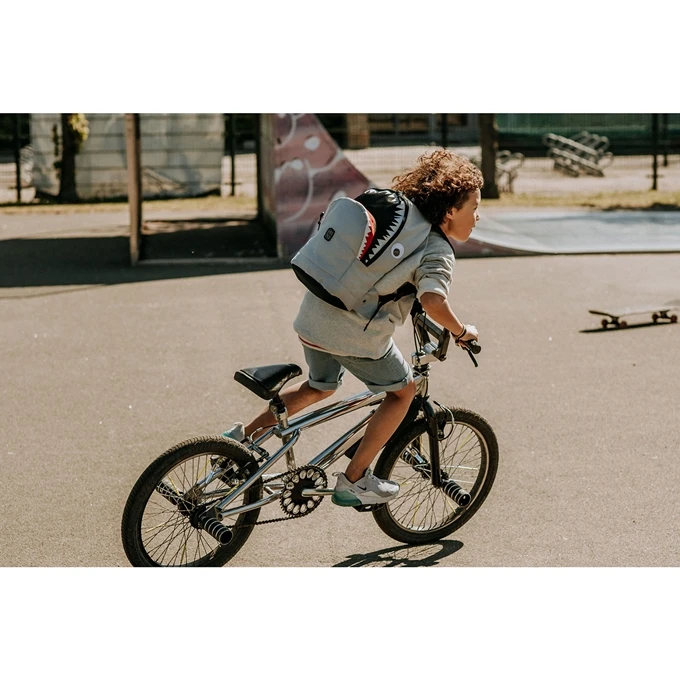 Pick & Pack Shark Shape Backpack M Grey 4 Pick & Pack Shark Shape Backpack M Grey - Afbeelding 2