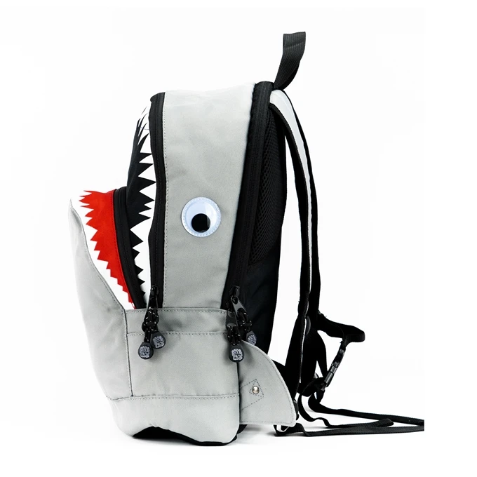Pick & Pack Shark Shape Backpack M Grey 6 Pick & Pack Shark Shape Backpack M Grey - Afbeelding 4