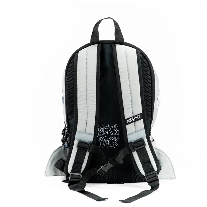 Pick & Pack Shark Shape Backpack M Grey 7 Pick & Pack Shark Shape Backpack M Grey - Afbeelding 5