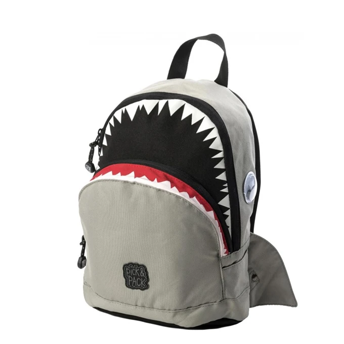 Pick & Pack Shark Shape Backpack S Grey 3 Pick & Pack Shark Shape Backpack S Grey