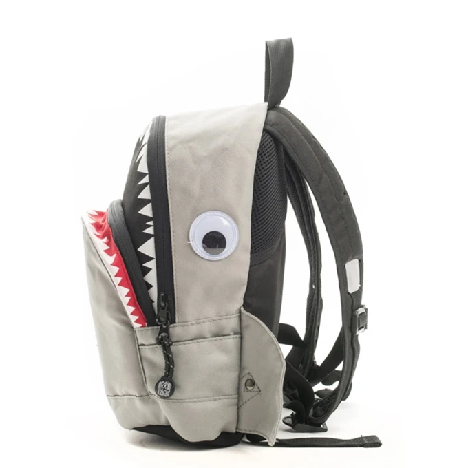 Pick & Pack Shark Shape Backpack S Grey 6 Pick & Pack Shark Shape Backpack S Grey - Afbeelding 4