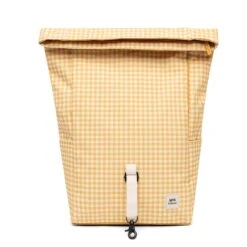 Lefrik Roll Mini Backpack Printed Vichy Mustard -Diverse Tassen image 6855