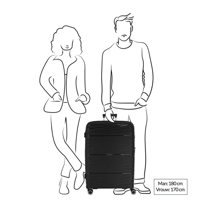 Gabol Kiba Large Trolley 76 Beige 4 Gabol Kiba Large Trolley 76 Beige - Afbeelding 2