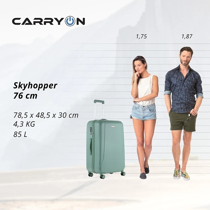 CarryOn Skyhopper 4-Delige Kofferset S/S/M/L Olive 5 CarryOn Skyhopper 4-Delige Kofferset S/S/M/L Olive - Afbeelding 3