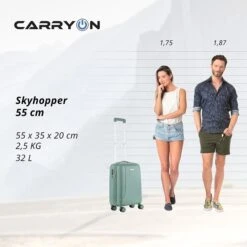 CarryOn Skyhopper 4-Delige Kofferset S/S/M/L Olive 20 CarryOn Skyhopper 4-Delige Kofferset S/S/M/L Olive -Diverse Tassen image 7774