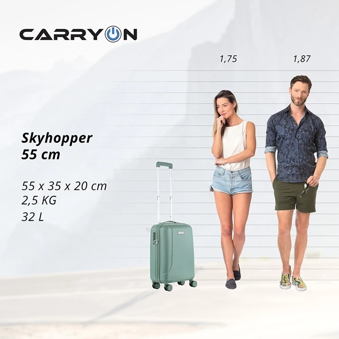 CarryOn Skyhopper 4-Delige Kofferset S/S/M/L Olive 9 CarryOn Skyhopper 4-Delige Kofferset S/S/M/L Olive - Afbeelding 7