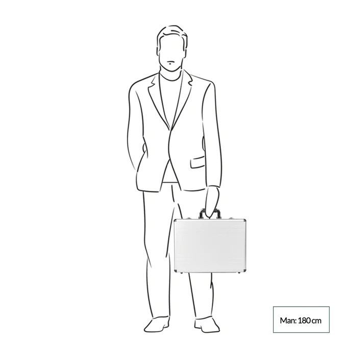 Dermata Business Attache Zilvergrijs 4 Dermata Business Attache Zilvergrijs - Afbeelding 2