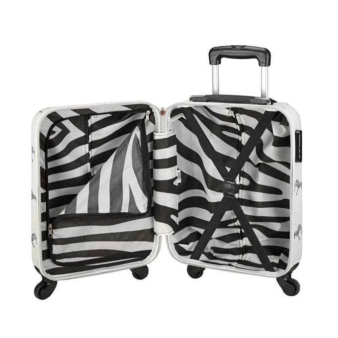 Princess Traveller Trendy Animal Zebra Cabin Trolley S White 5 Princess Traveller Trendy Animal Zebra Cabin Trolley S White - Afbeelding 3