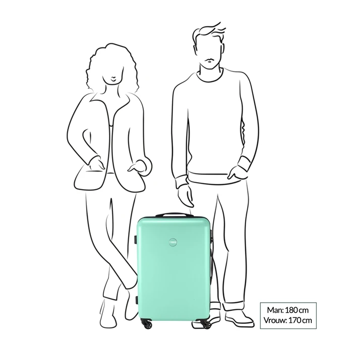 Princess Traveller PT-01 Medium Trolley Platinum Navy 4 Princess Traveller PT-01 Medium Trolley Platinum Navy - Afbeelding 2