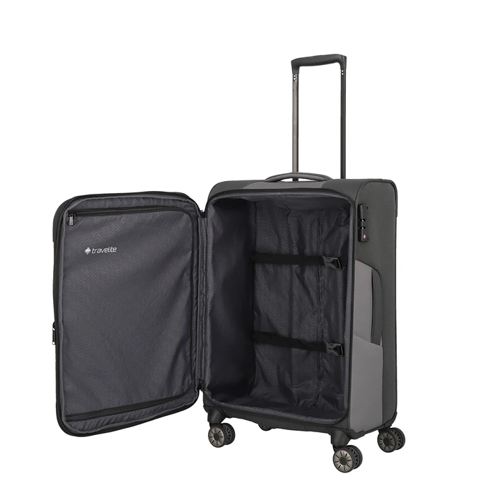 Travelite Viia 4 Wheel Trolley M Expandable Anthracite 10 Travelite Viia 4 Wheel Trolley M Expandable Anthracite - Afbeelding 8